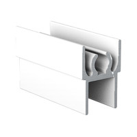 Профиль горизонт. верхний (верхняя рамка) RAL9016 БЕЛЫЙ глянец (6,0)АВД-0607