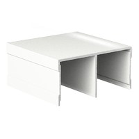 Направляющая верхняя двойная RAL 9016 БЕЛЫЙ глянец(6,0) АВД-0702