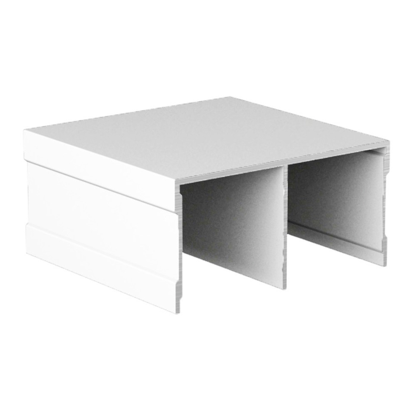 Направляющая верхняя двойная RAL 9016 БЕЛЫЙ матовый (6,0) АВД-0702