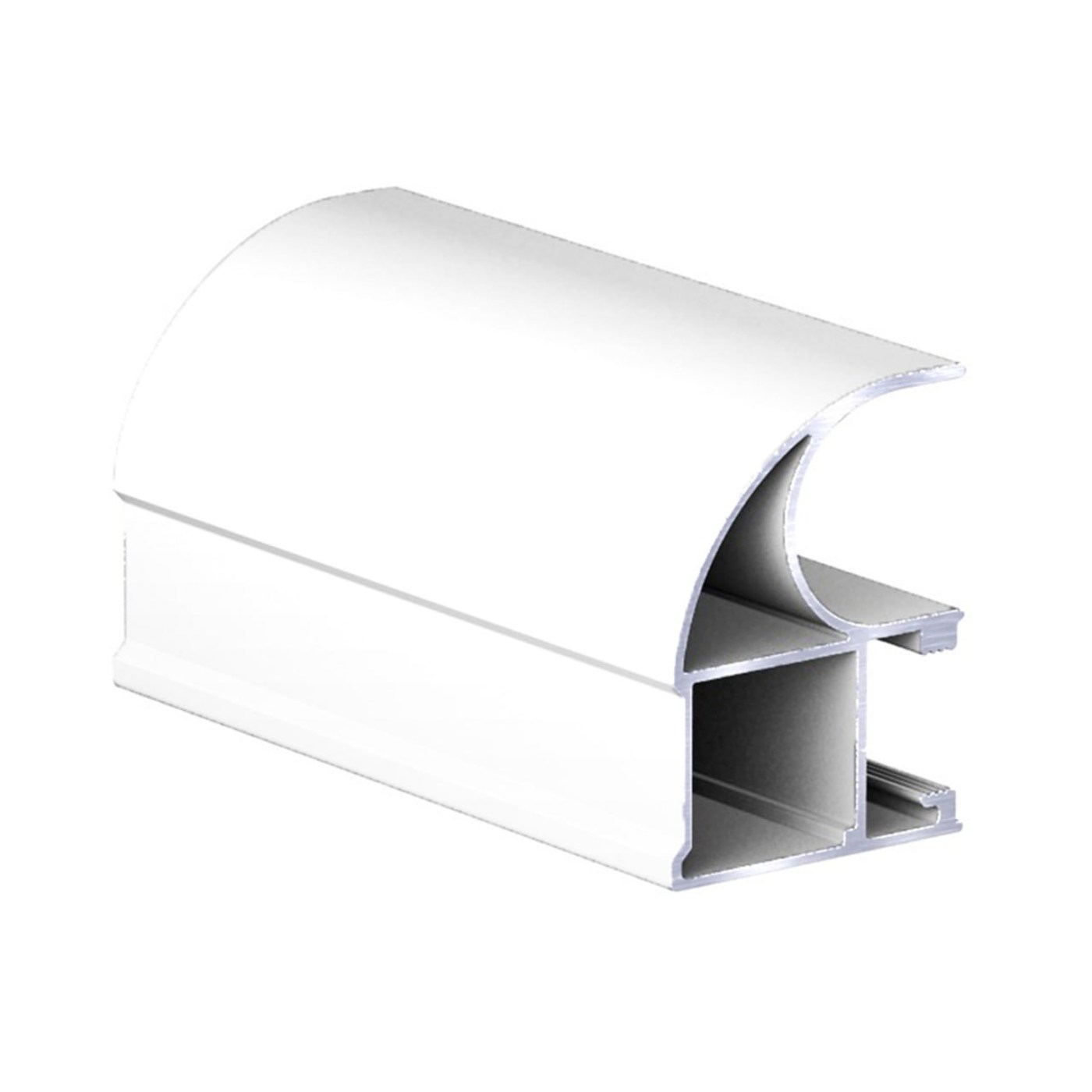 Профиль вертик. алюм. Асимметрич. RAL 9016 Slim БЕЛЫЙ глянец ( 5.4 ) АВД-0564