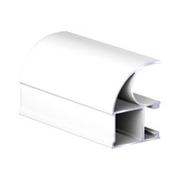 Профиль вертик. алюм. Асимметрич. RAL 9016 Slim БЕЛЫЙ глянец ( 5.4 ) АВД-0564