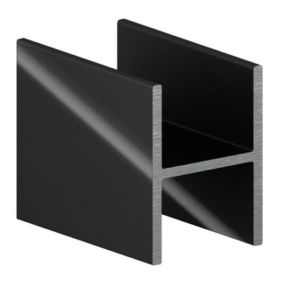 Рамка средняя без самореза ( разделительная) RAL 9005 ЧЕРНЫЙ  глянец 6,0 АВД-0813