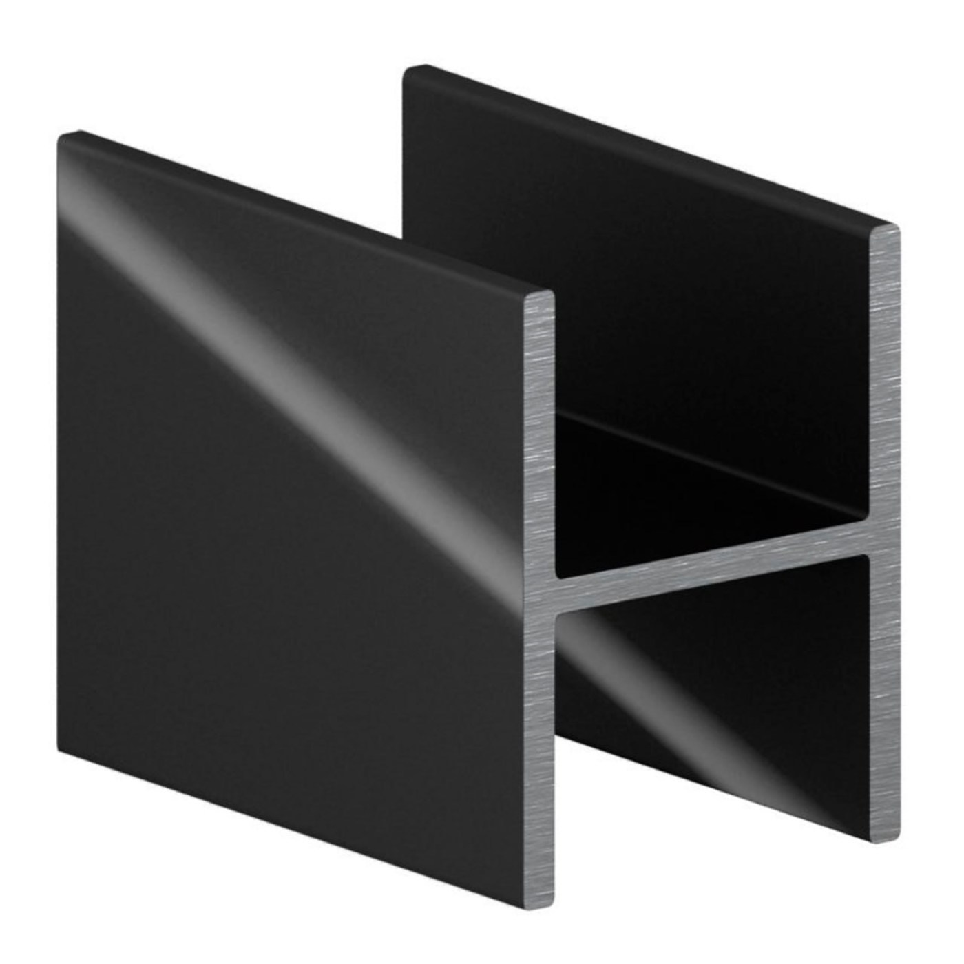 Рамка средняя без самореза ( разделительная) RAL 9005 ЧЕРНЫЙ  глянец 6,0 АВД-0813