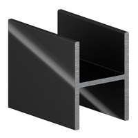 Рамка средняя без самореза ( разделительная) RAL 9005 ЧЕРНЫЙ  глянец 6,0 АВД-0813