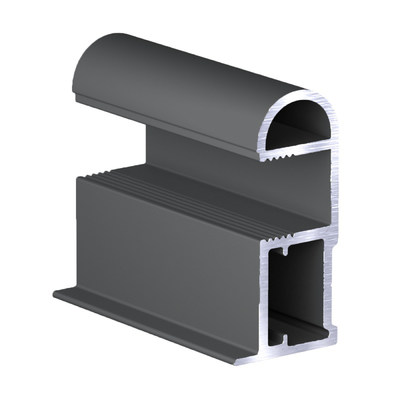 Профиль вертик. алюм. Асимметрич. RAL 7012 Slim АНТРАЦИТ матовый ( 5.4 )АВД-0580