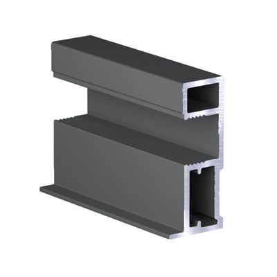 Профиль вертик. алюм. Асимметрич. RAL 7012 Slim АНТРАЦИТ матовый ( 5.4 )АВД-0533