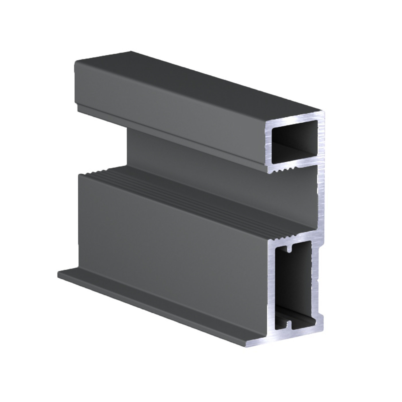 Профиль вертик. алюм. Асимметрич. RAL 7012 Slim АНТРАЦИТ матовый ( 5.4 )АВД-0533