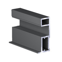 Профиль вертик. алюм. Асимметрич. RAL 7012 Slim АНТРАЦИТ матовый ( 5.4 )АВД-0533