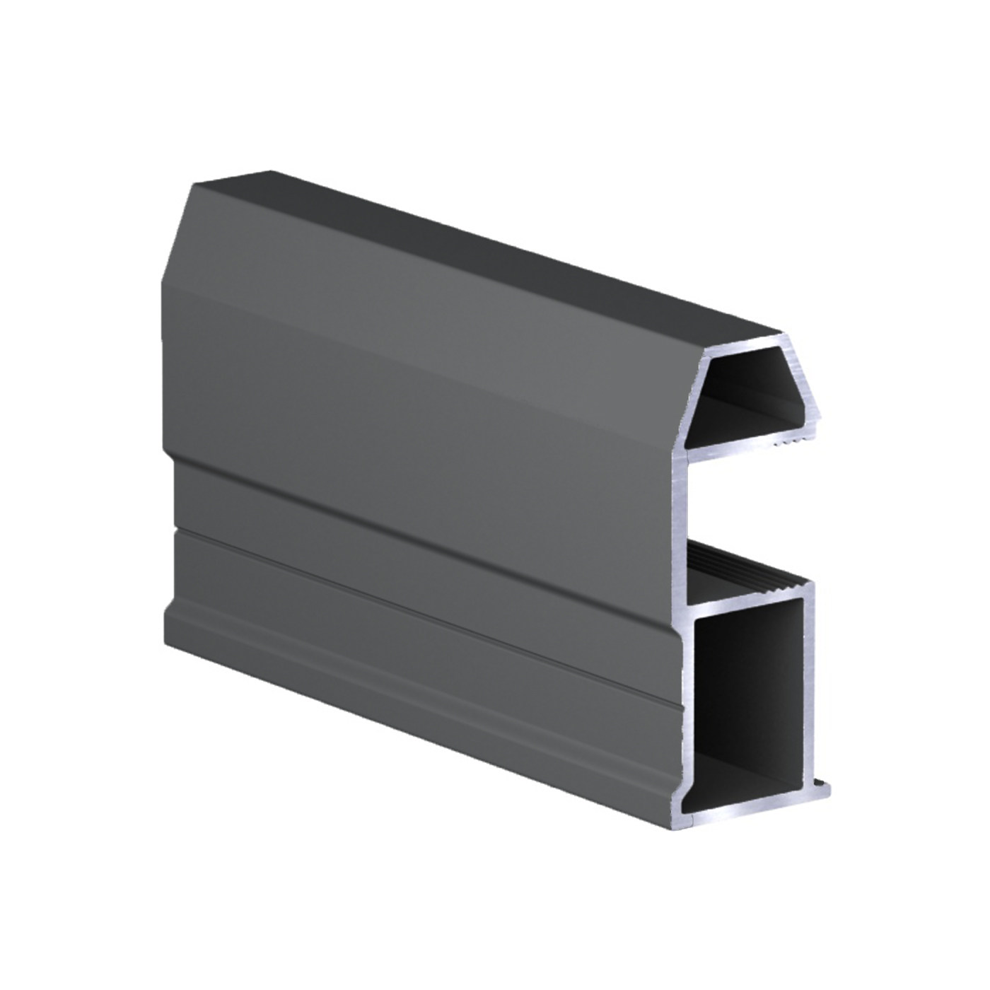 Профиль вертик. алюм. Асимметрич. RAL 7012 Slim АНТРАЦИТ матовый ( 5.4 )АВД-5782