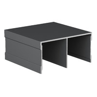 Направляющая верхняя двойная RAL 7012 АНТРАЦИТ матовый (6,0) АВД-0702