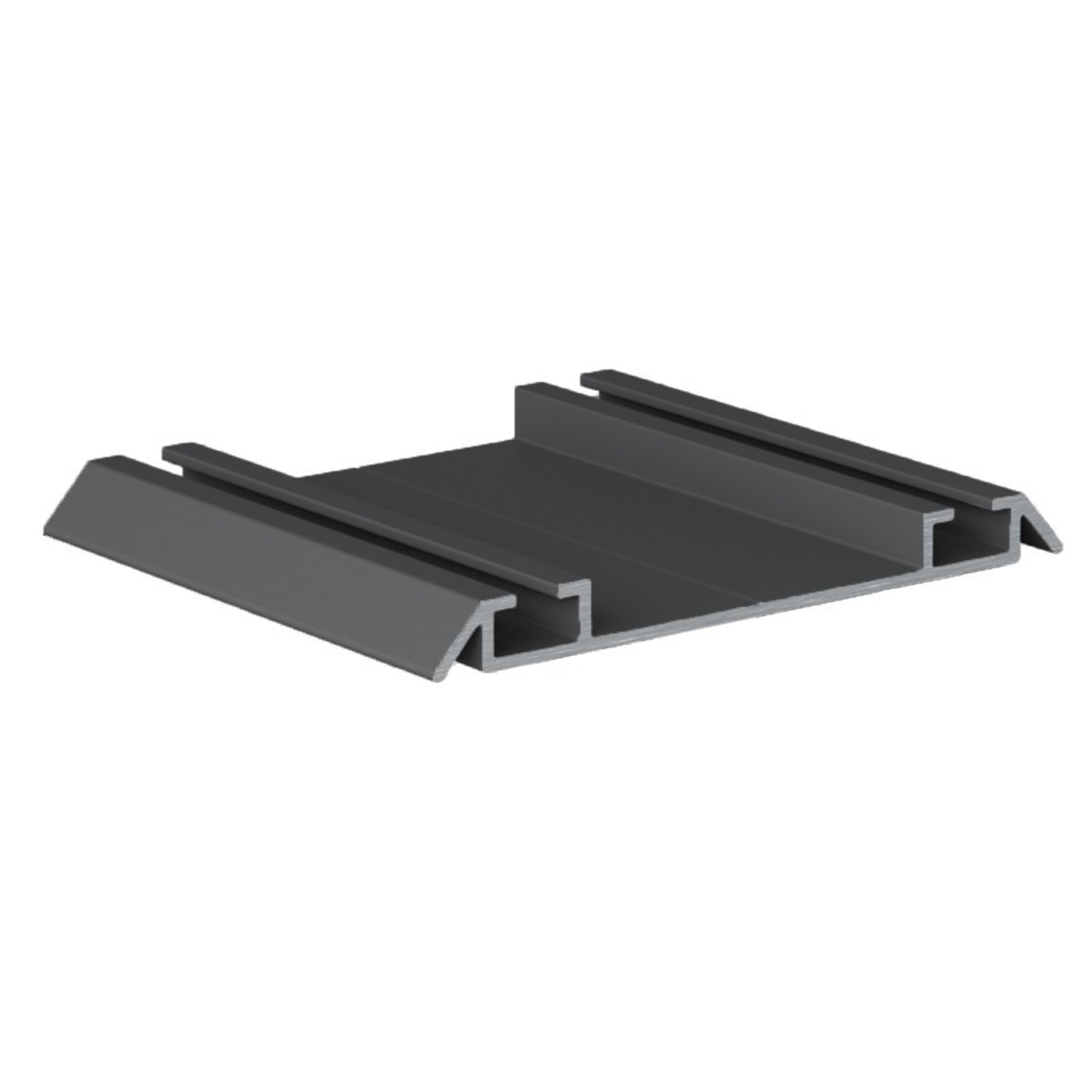 Направляющая нижняя двойная RAL 7012 АНТРАЦИТ матовый (6,0) АВД-0713