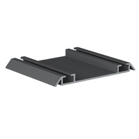 Направляющая нижняя двойная RAL 7012 АНТРАЦИТ матовый (6,0) АВД-0713