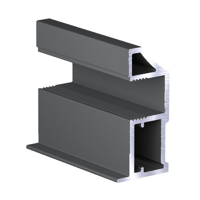 Профиль вертик. алюм. Асимметрич. RAL 7012 Slim АНТРАЦИТ матовый ( 5.4 ) АВД-0579