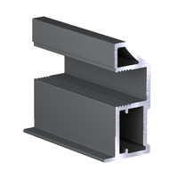 Профиль вертик. алюм. Асимметрич. RAL 7012 Slim АНТРАЦИТ матовый ( 5.4 ) АВД-0579