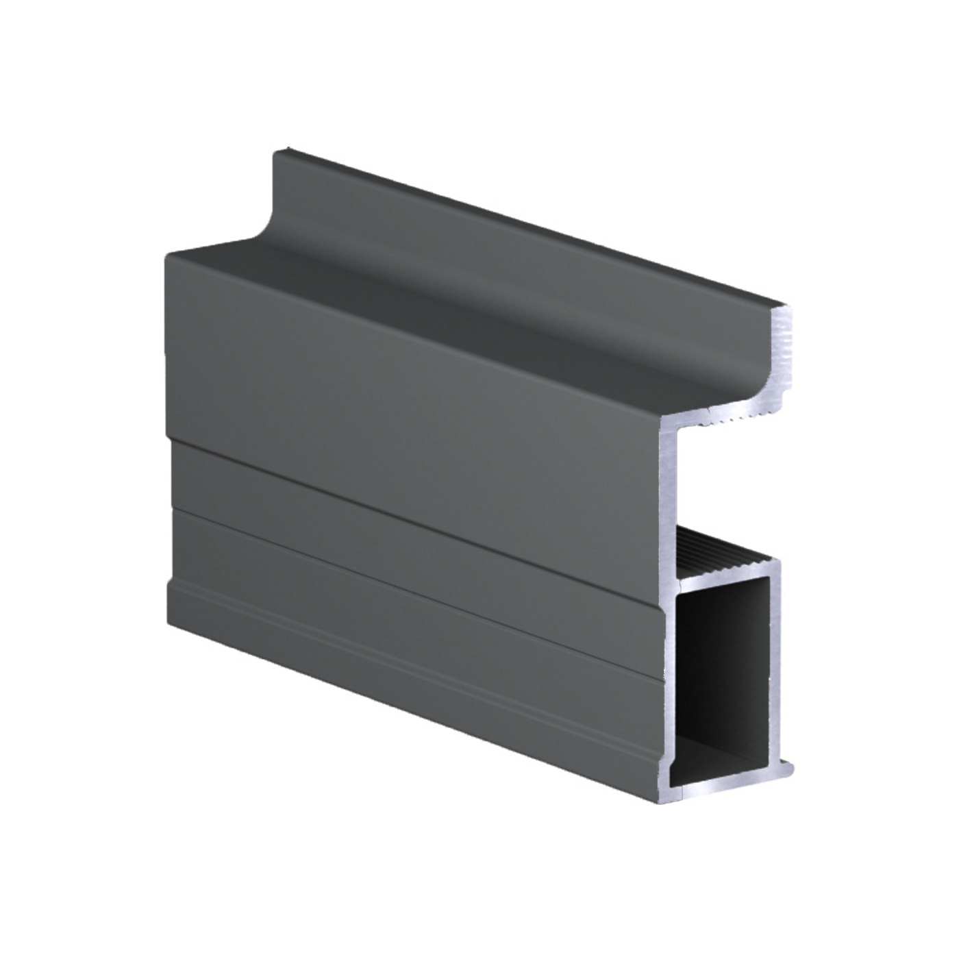Профиль вертик. алюм. Асимметрич. RAL 7012 Slim АНТРАЦИТ матовый ( 5.4 ) АВД-5783