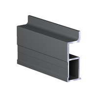 Профиль вертик. алюм. Асимметрич. RAL 7012 Slim АНТРАЦИТ матовый ( 5.4 ) АВД-5783