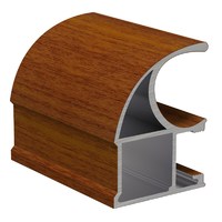 Профиль Дуб золотой (Орех) вертикальный асимметричный облегченный 5,4