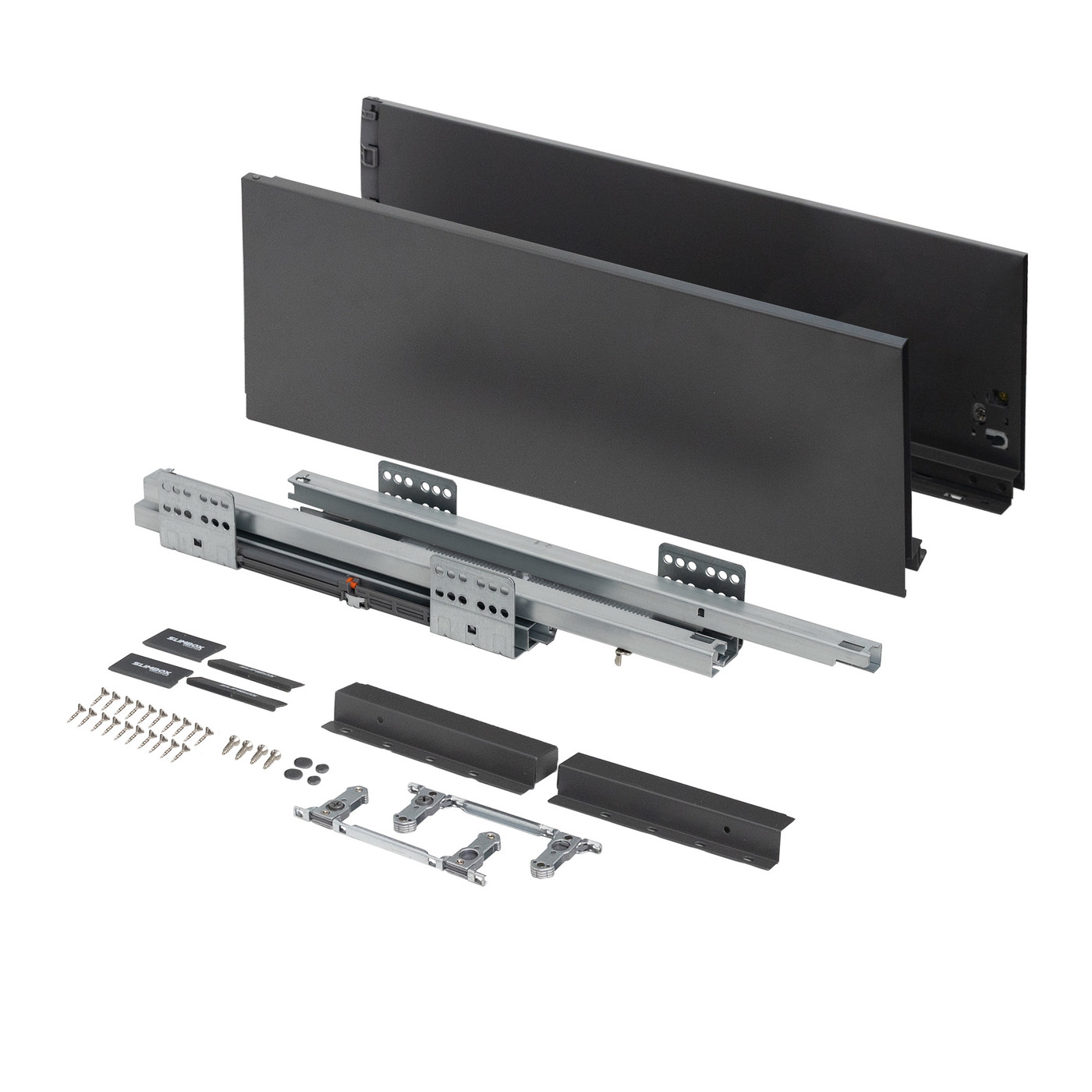 Slimbox Evolution L-400 H167 графит  плавн.закр. ДСП16мм AKS 117762