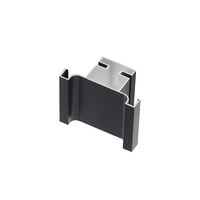 Профиль алюм. GOLA-18 вертикальный средний 5,4 м черный AKS 110626