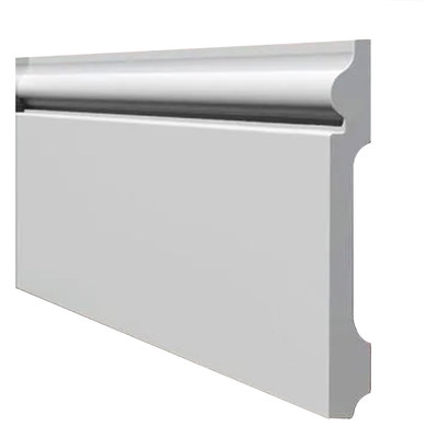 Плинтус напольный  04/120, белый 2,4м из полимера ультравысокой плотности