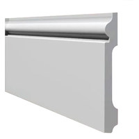 Плинтус напольный  04/120, белый 2,4м из полимера ультравысокой плотности