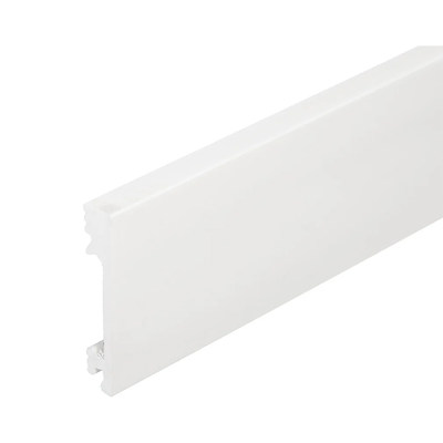 Плинтус напольный  05/80, белый 2,4м из полимера ультравысокой плотности