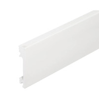 Плинтус напольный  05/80, белый 2,4м из полимера ультравысокой плотности