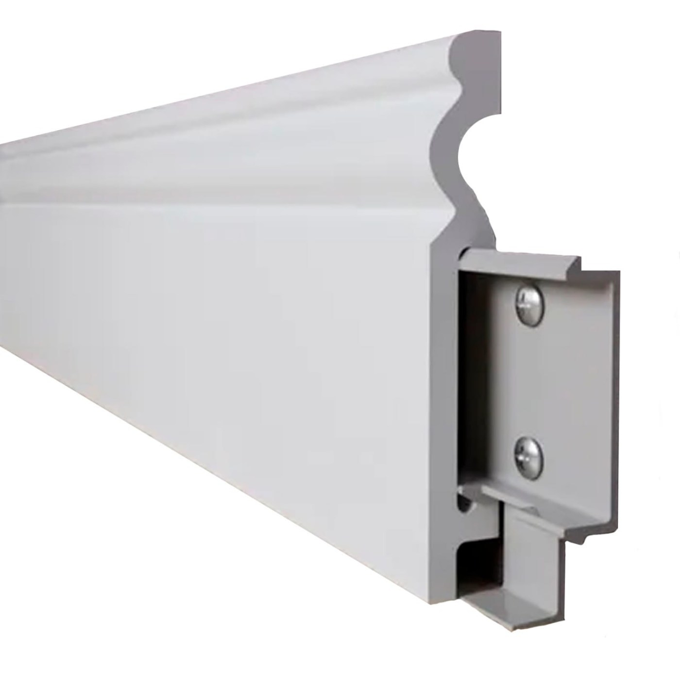 Плинтус напольный  07/95С, белый 2,4м из полимера ультравысокой плотности