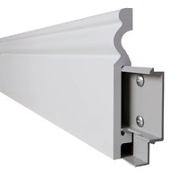 Плинтус напольный  07/95С, белый 2,4м из полимера ультравысокой плотности