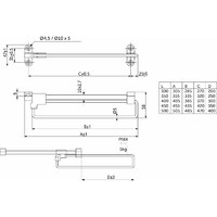 Вешалка выдвижная L300мм, черная AKS 68265