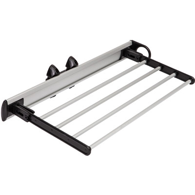 Выдвижная вешалка L-450 для брюк крепл.бок./левое, хром/черный AKS 22693