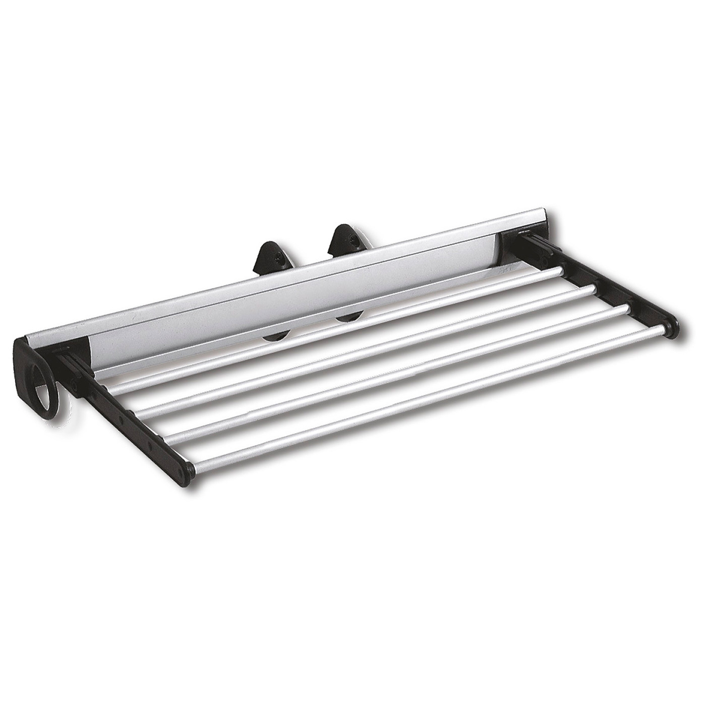 Выдвижная вешалка L-450 для брюк крепл.бок./левое, хром/черный AKS 22693