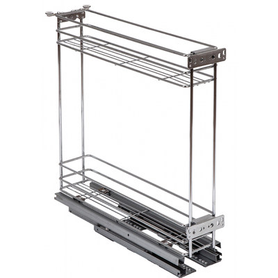 Корзина Карго-мини 2-ур. 150мм на направляющих скр. монтажа с доводчиком, 3D-регул. AKS 36027