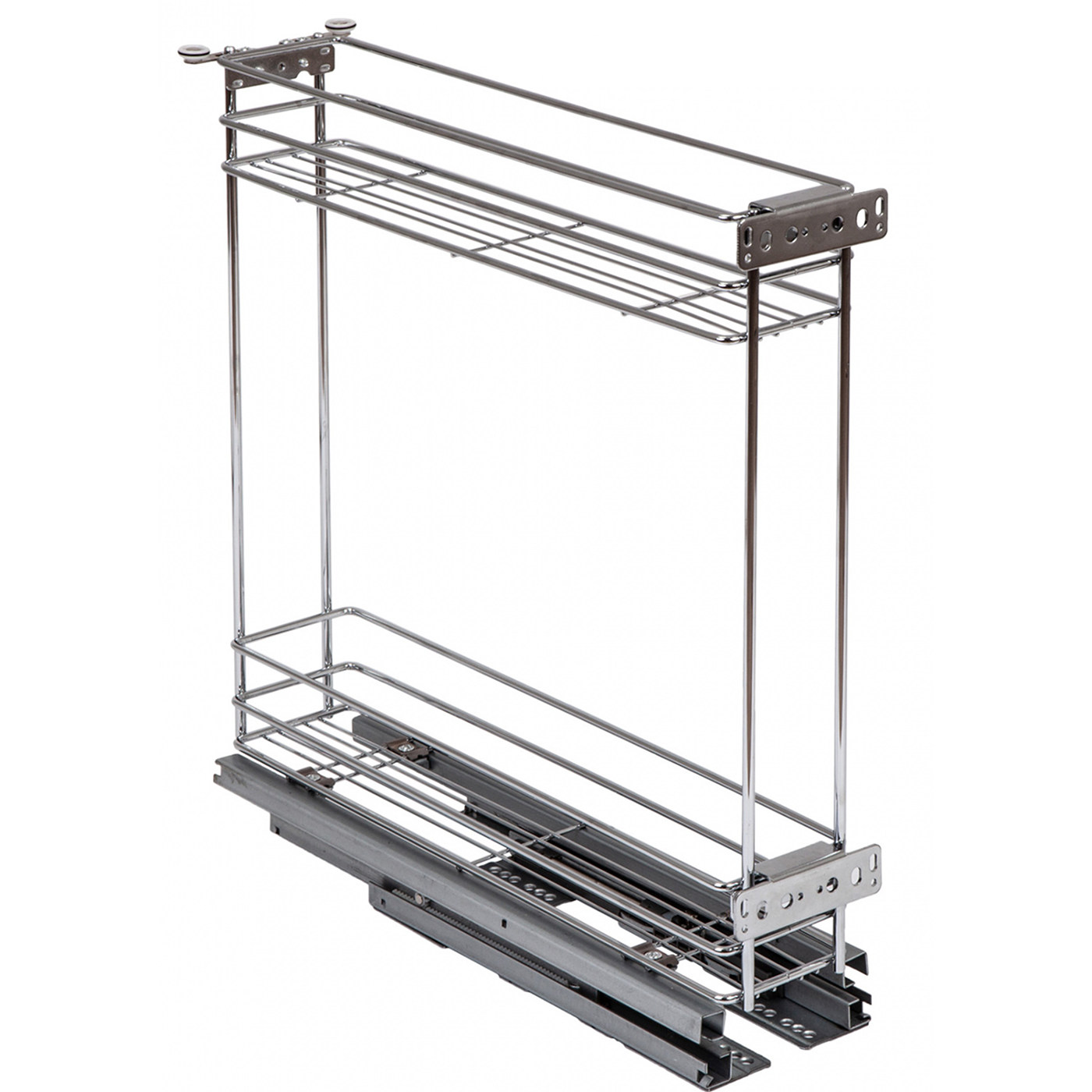 Корзина Карго-мини 2-ур. 150мм на направляющих скр. монтажа с доводчиком, 3D-регул. AKS 36027