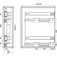 Корзина Карго боковая 15/2 без направляющих, хром Variant Multi AKS 48195