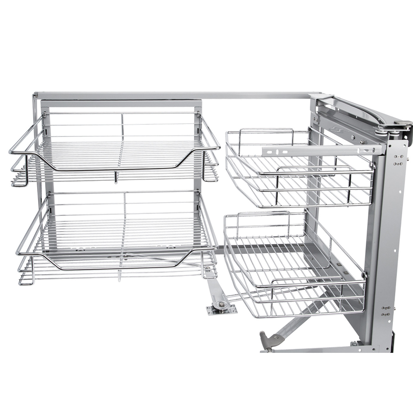 Корзина Магический угол хром правый (2ур) AKS 90611