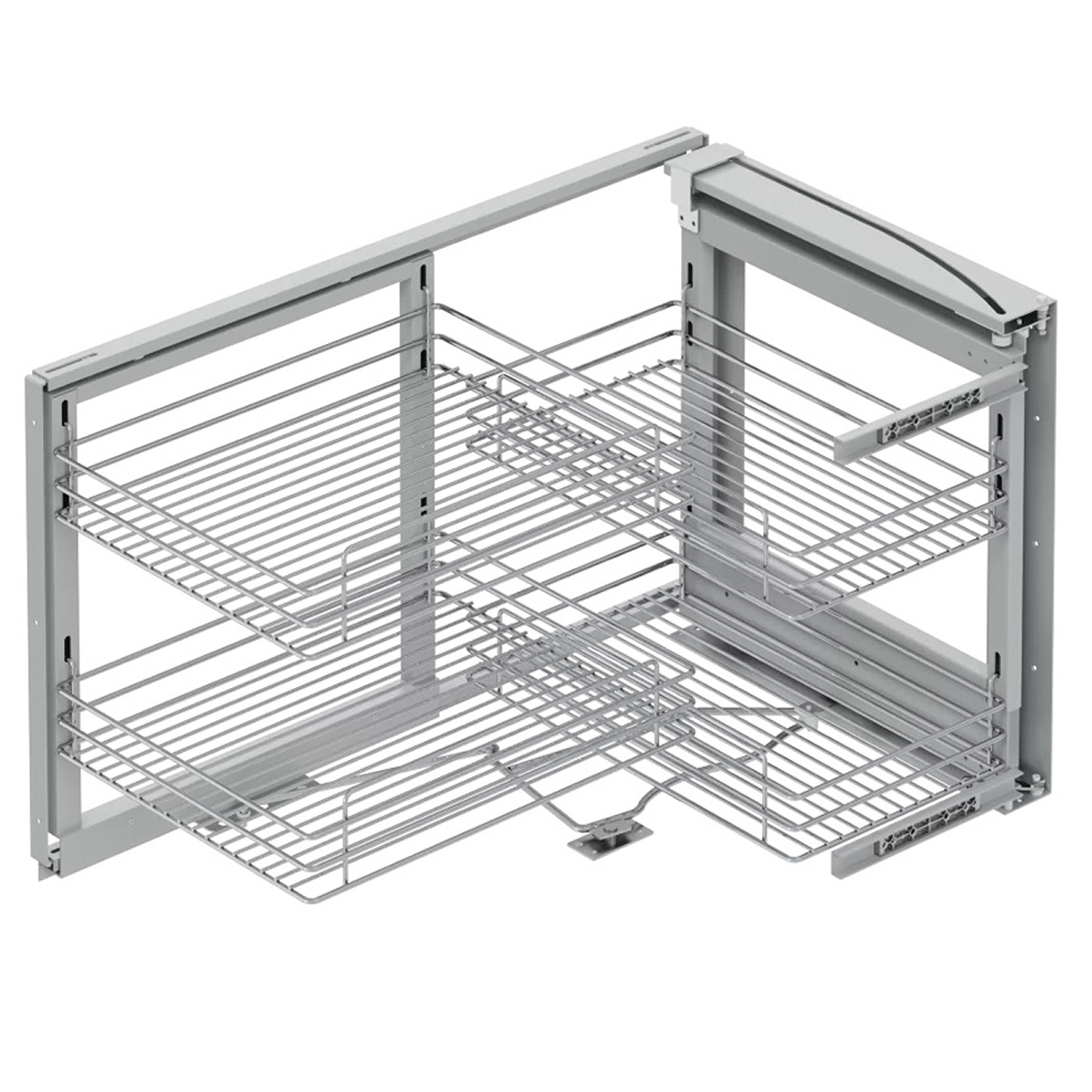 Корзина Магический угол хром правый (2ур) AKS 90611