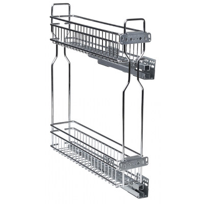 Корзина Карго 20/2 с направляющей скр.монтажа с доводчиком,правая, хром AKS 91154