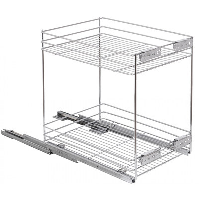 Корзина Карго 40/2 с направляющей скр.монтажа с доводчиком, нижн.кр, хром, NORWIG AKS 72261