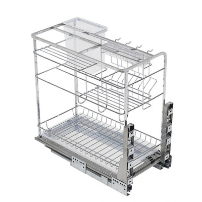 Корзина Карго-органайзер 30 FLAT LINE на направляющих скр.монт., хром AKS 105210