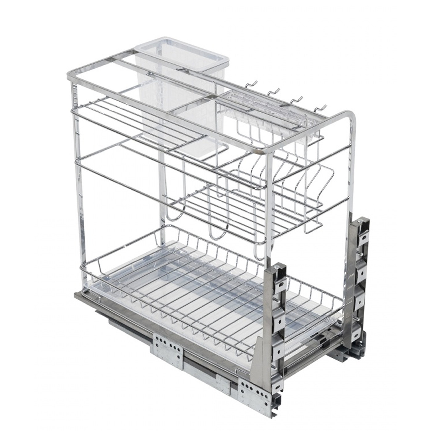 Корзина Карго-органайзер 30 FLAT LINE на направляющих скр.монт., хром AKS 105210