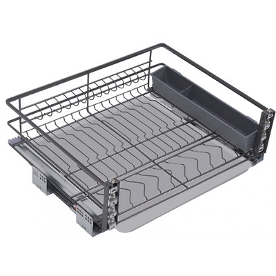 Корзина Сушка 800мм в нижнюю базу на напр.скрытого монтажа, довод, 3D регул.графит NORWIG AKS 105175