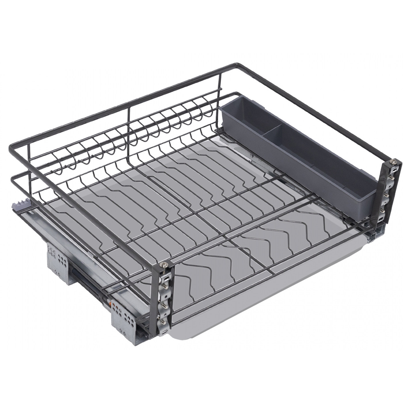 Корзина Сушка 800мм в нижнюю базу на напр.скрытого монтажа, довод, 3D регул.графит NORWIG AKS 105175