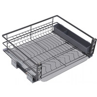 Корзина Сушка 800мм в нижнюю базу на напр.скрытого монтажа, довод, 3D регул.графит NORWIG AKS 105175