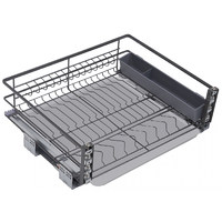 Корзина Сушка 600мм в нижнюю базу на напр.скрытого монтажа, довод, 3D регул.графит NORWIG AKS 105174