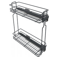 Корзина Карго 20/2 с направляющей скр.монтажа с доводчиком,боковая, левая, графит Weixpol AKS 89645