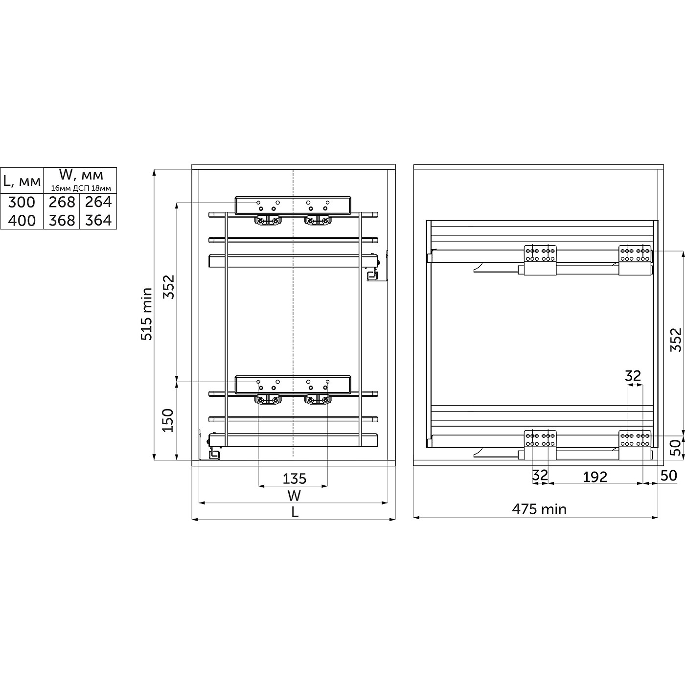 Корзина Карго 300 FOCUS крепл.нижнее, графит PRIME by AKS 112512
