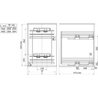 Корзина Карго 300 FOCUS крепл.нижнее, графит PRIME by AKS 112512