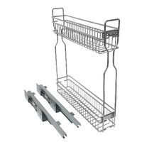 Корзина 200мм 2-уров 145*450*500. правая, боковое крепление, доводчик, хром LOTTI