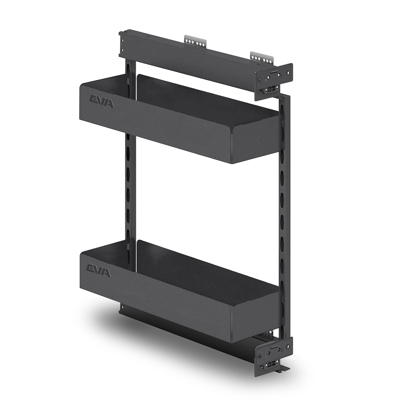 Двухуровневая корзина EVA Dark Side, в базу 150мм, плав.закрывание, правая, графит (уп1 шт) 00-00004151